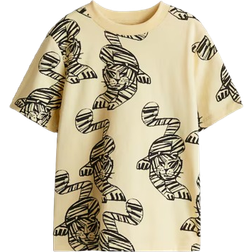 H&M Printed T-shirt - Yellow/Tigers (	1216652055)