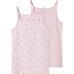 Name It Nkfstrap Top 2P Winsome Hearts Noos - Charmerande Orkidé
