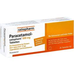 Paracetamol Ratiopharm 500mg 20 Stk. Tablette