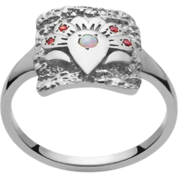 Maanesten Flora Ring - Silver/Opal/Transparent/Orange