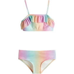 H&M Frill-Trimmed Bikini - Light Orange/Turquoise (1276626001)