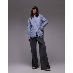 Arket Oversized Tailored Shirt - Blue Stripe