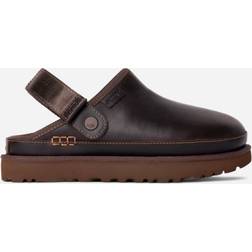 UGG Goldenstar Leather Regen Clogs - Ironwood Brown