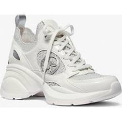 Michael Kors Zuma Metallic and Mesh Trainer - Silver