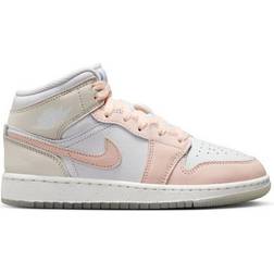 Jordan Nike Air 1 Mid SE Big Kids' Shoes - White