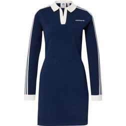 adidas Knitted Polo Dress - Night Indigo/Off White