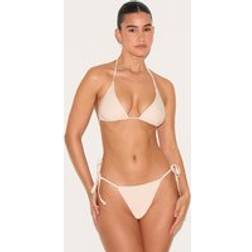 PrettyLittleThing Basic Triangle and Tie Side Bikini Set - White