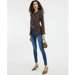 River Island Mid Rise Molly Bum Sculpt Skinny Jeans - Midwash Blue