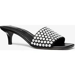 Michael Kors Merriam Studded Kitten Heel Sandal - Black