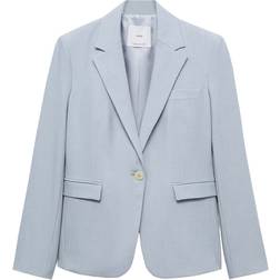 Mango Fitted Suit Jacket Dam Kavajer - Pastel Blue