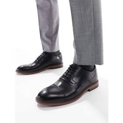 Schuh Raven Brogueskor I Läder Med Snörning - Svart