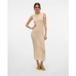 Vero Moda Crochet Knitted Midi Dress - Cream