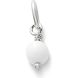 James Avery Glass Enhancer Bead - Silver/White