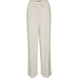 Vero Moda Mix And Match Touch Wide Leg Trouser Co-Ord - Cream Stripe