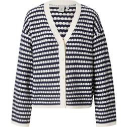 Y.A.S Knit Cardigan - Black/Cream