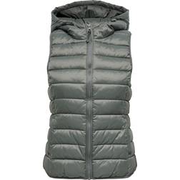 Only New Tahoe Quilted Gilet - Grey/Kambaba