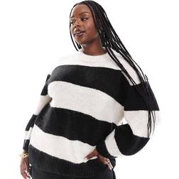 ASOS Curve Oversized Crew Neck Jumper - Multi