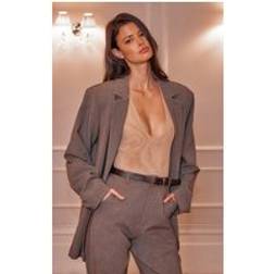 PrettyLittleThing Oversized Tailored Blazer - Brown