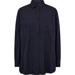Moshi Moshi Mind Gaia Shirt Poplin Kvinde - Dark Navy