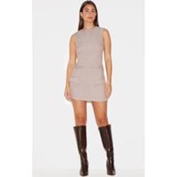 PrettyLittleThing Woven Tailored Mini Skirt - Grey