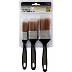 ProBuilder Fladpensel Softgrip Sæt 3-pak