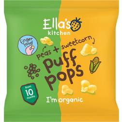 Ella's Kitchen Organic Peas & Sweetcorn Puff Pops 4 x 9G 36g 4pcs 1pack