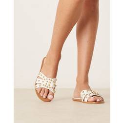 Glamorous Flade Sandaler Med Nitter - Hvide