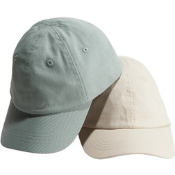 H&M Cotton Twill Caps 2-pack - Dusty Green/Light Beige (1261854001)