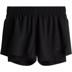 H&M Double Layered Running Shorts with DryMove - Black (1259347001)