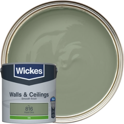 Wickes Vinyl Silk Emulsion Paint Pastel Wall Paint Pastel Olive 2.5L