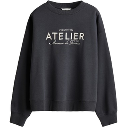 H&M Text-Motif Sweatshirt - Grey