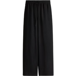 H&M Linen Blend Trousers - Black