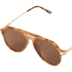 Jeepers Peepers Lyse Aviator Solbriller Med Skildpaddemønster - Brun