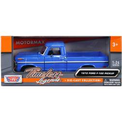 Motormax 1972 Ford F-100 Pickup Truck Blue 'Timeless Legends' Series 1/24 Diecast Model Car