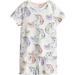 H&M Cotton Pyjamas - White/Unicorns (1129260025)