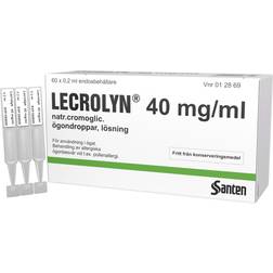 Lecrolyn ögondroppar endosbehållare 40 mg/ml doser 3 st 60 doser