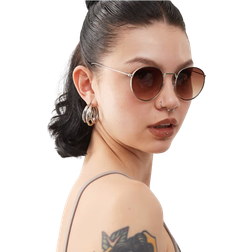 Weekday Explore Round Sunglasses - Brown