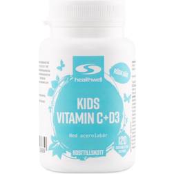 Healthwell Kids Vitamin C+D3, 120 tuggtabletter