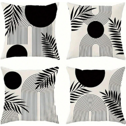 Shein Covers Geometric Black White Bohemian Modern Decorative Pillowcases Pillow Case Multicolour (40x40cm)