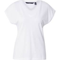 Vero Moda Relaxed Oversized V Neck T-Shirt - White