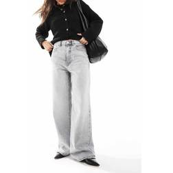 Stradivarius D88 Wide Baggy Jean - Grey Wash