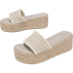 Shein Pom Pom Trim Sandals - Summer