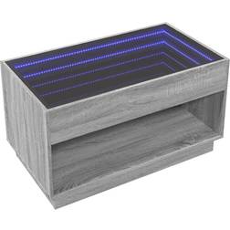 vidaXL with Infinity LED Grey 90 x 50 x 50 cm Coffee Table 50x90cm