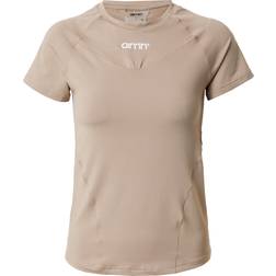 aim'n T-Shirt - Hellbraun/Weiß
