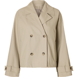 Selected Femme Kort Trenchcoat - Brun