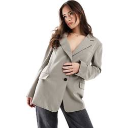 Pull&Bear Oversized Double Button Blazer Co-Ord - Sand