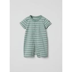 Polarn O. Pyret Striped Shortie Kids Sleepsuit - Green