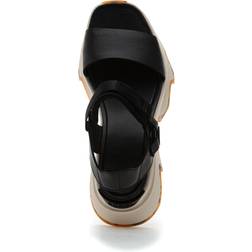 Sorel Kinetic Impact Y-Strap High Walking Sandals - Black