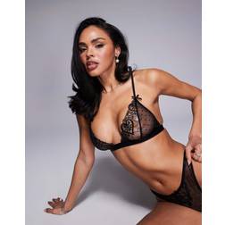 River Island Embroidered Lingerie Set - Black
