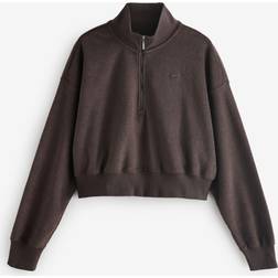Nike Phoenix Plush Oversized 1/4-Zip Fleece Sweatshirt - Brown